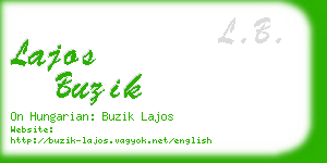 lajos buzik business card